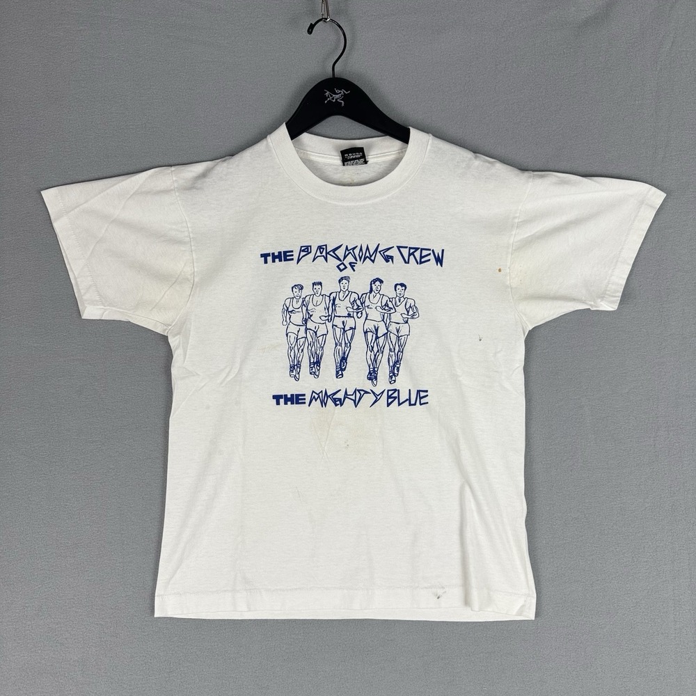 Vintage Screen Stars Running Group Graphic T-Shirt Mens Medium 80s 90s Africa